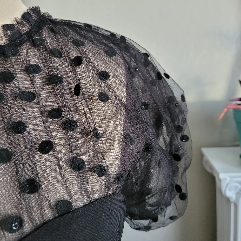 MIGNON black cocktail sheath dress vintage - Picture 6 of 12